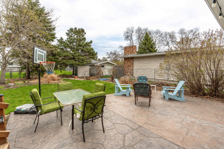 The backyard at Jenna's South Fargo home